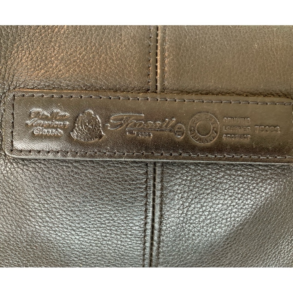 FOSSIL BLACK VINTAGE PEBBLED LEATHER CROSSBODY BAG - Picture 7 of 8